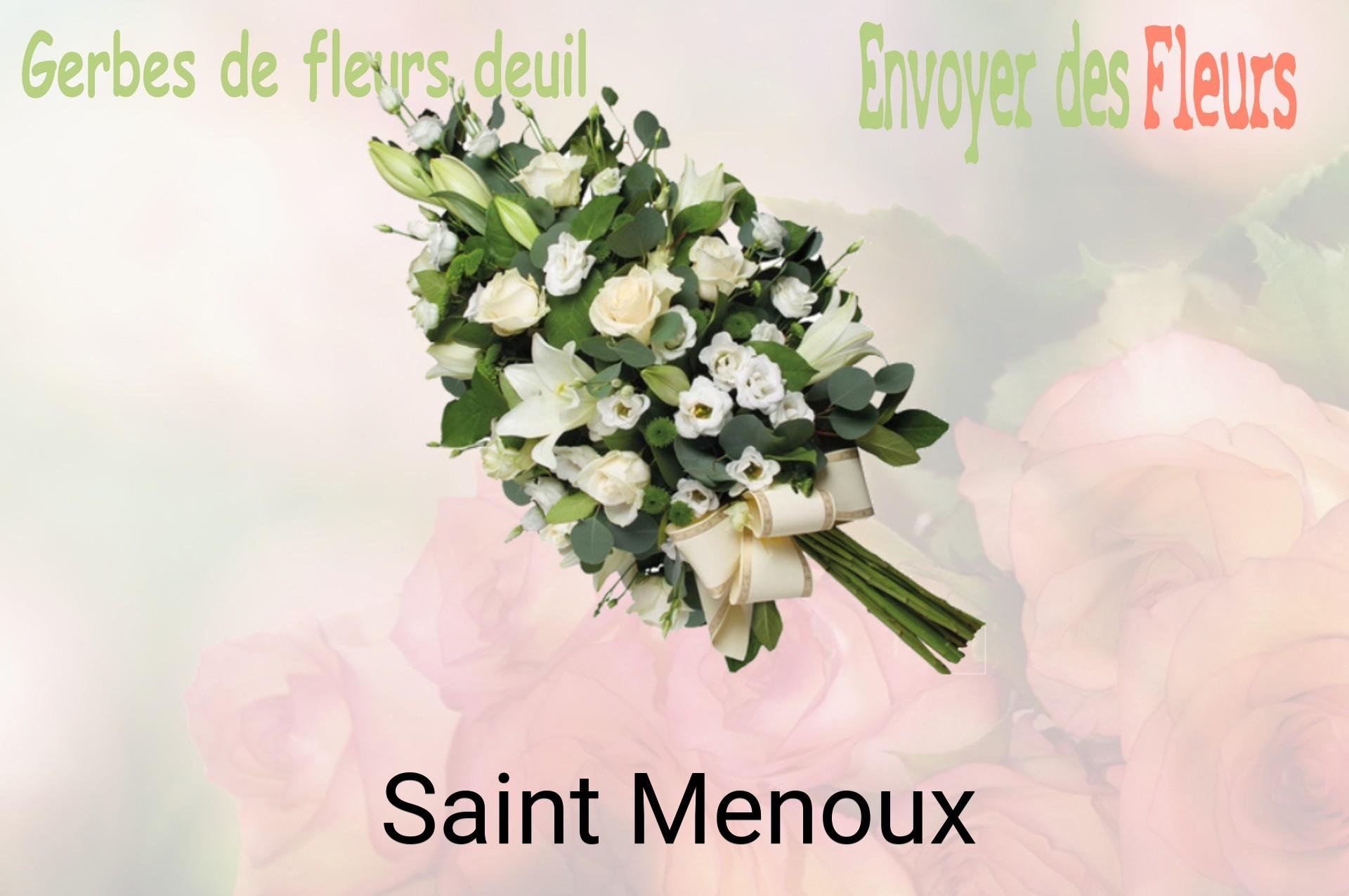 Gerbe de fleurs de deuil livrée à Saint-Menoux